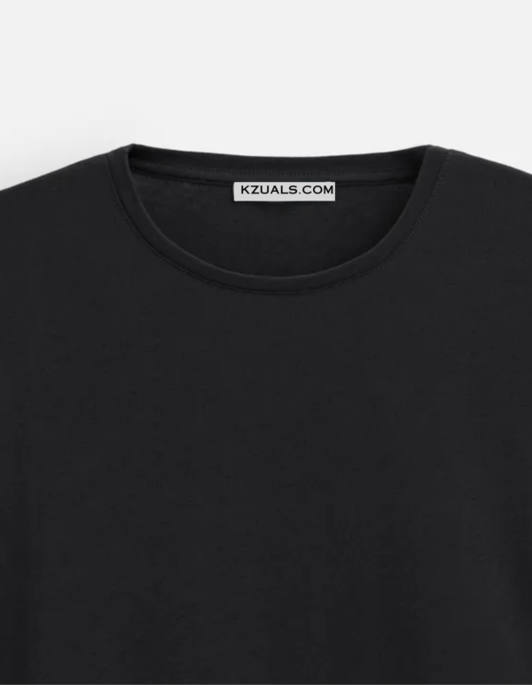 Black Plain Oversized Tshirt