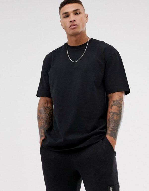 Round Neck Black T-shirt for Men