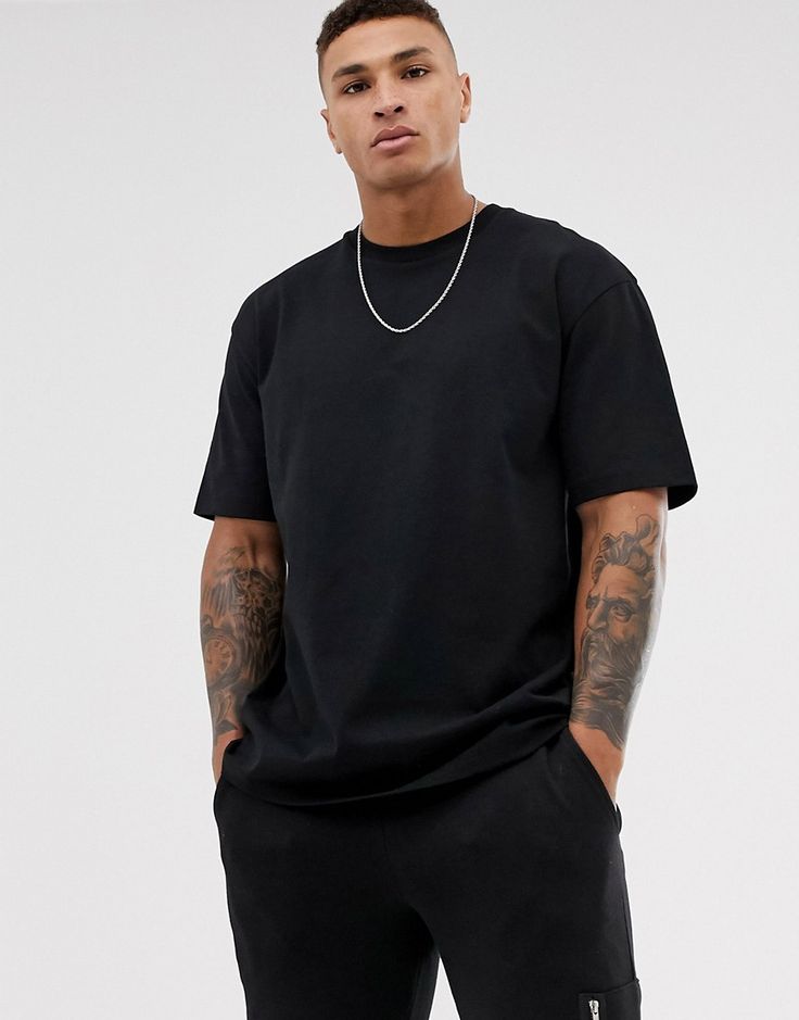 Round Neck Black T-shirt for Men